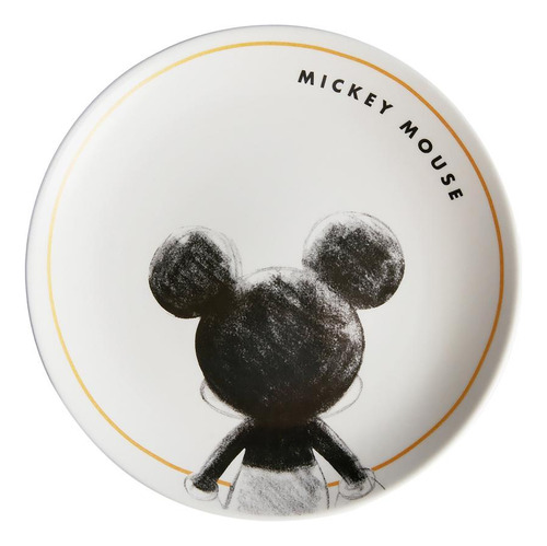 Prato Refeição Cerâmica 25cm Mickey Mouse - Tuut