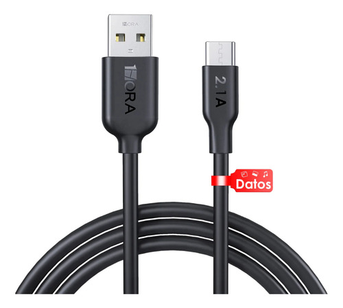 Cable Usb Tipo C Uso Rudo Android 2 Metros Carga Rápida 2.1 Amperes Protección De Sobrevoltaje Samsung Xiaomi Huawei Sony LG Motorola