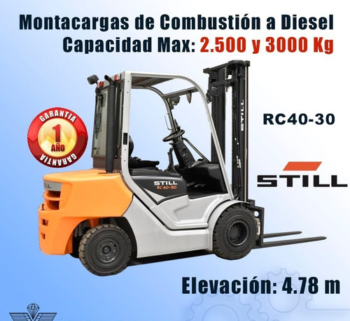Imagen 1 de 1 de Montacargas Still Diesel 3000kg Rc40-30