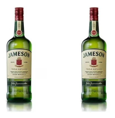 Irish Whiskey Jameson Triple Distilled X700 Ml X 2 Unidades