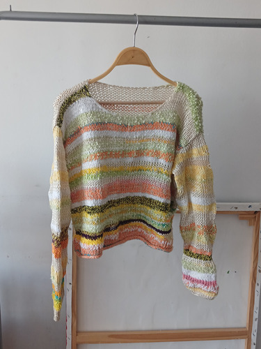 Sweater Tejido Algodón Poliester Seda Crochet Colores Arcoir