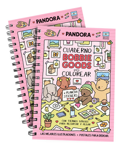 Cuaderno Bobbie Goods Para Colorear Ositos Pintar + Stickers