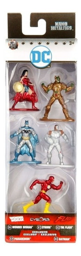 Dc Nano Metalfigs 5 Packs Flash Batman Wonder Woman Ciborg