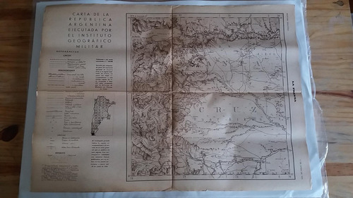 Mapa Inst.geog.militar Diario La Prensa 1 Junio 1933