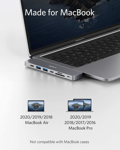 Imagen 3 de 7 de Hub Usb-c - Anker - 2 Usb-a - 2 Usb-c - Hdmi - Sd - Pd - Tb