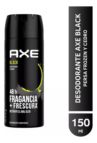 X2 Desodorante Spray Axe Black Pera Frozen Cedro 150ml
