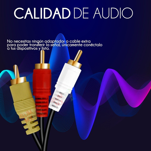 Cable De Video Rca Macho Macho Audio Dvd Componentes 1.5mts