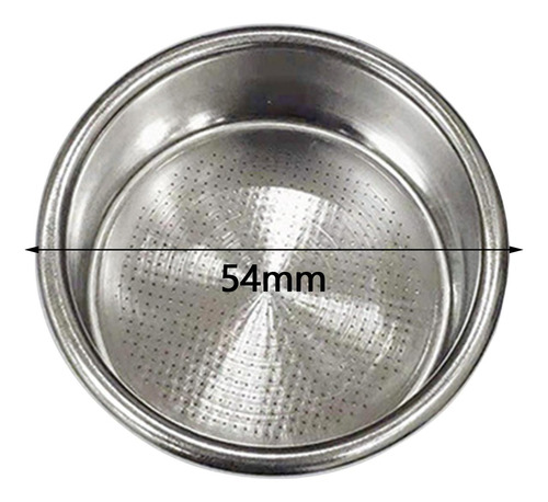Filtro De Café De Acero Inoxidable, Cesta 54mm Taza Doble