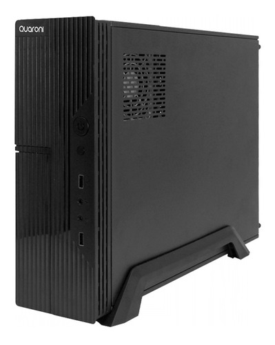 Gabinete Slim Quaroni Modelo QCS-02 Con Micro ATX Mini ITX Con Fuente De Poder Incluida De 500 W Conexión 20+4 pines en Color Negro
