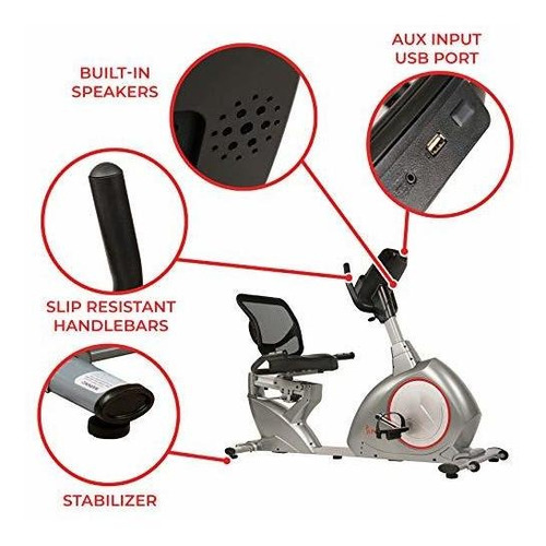 Health Fitness Bicicleta Estatica Recumbent Magnetica Para