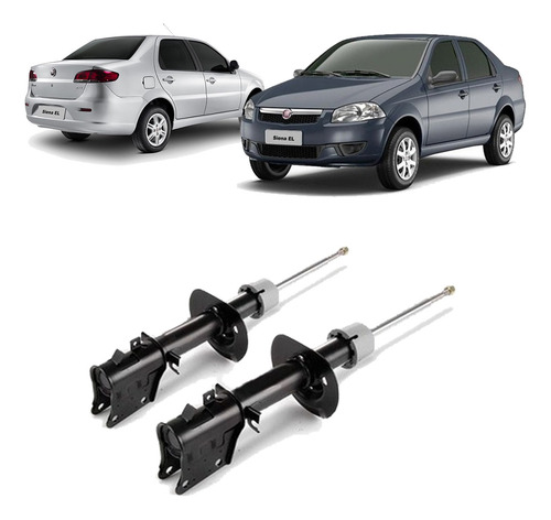 Amortecedores Dianteiros Fiat Siena 2008 2009 2010 2011 2012 (Recondicionado)