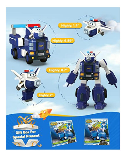 Super Wings Vehículo Transformable Patrulla De Paul