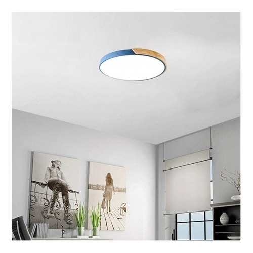 Imagen 2 de 4 de Lámpara led de pared, techo Serlux Panel LED Redondo Cerchio 18W color azul 220V-240V por 1 unidad