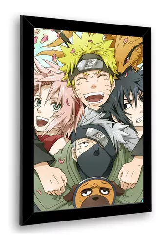 Quadro decorativo time 7 anime desenho naruto