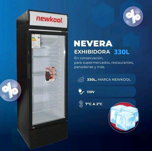 Nevera Exhibidora 330 Litros Marca Newkool