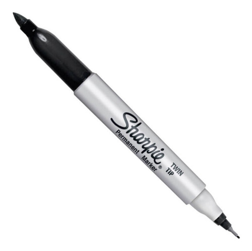 Marcador Sharpie Negro Doble Punta Fina Ultra Fina 