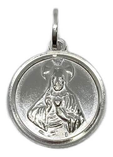 Dije Medalla Sagrado Corazón De Jesús Plata 900 (dv68)