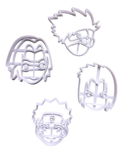 Cortantes Para Galletitas, Porcelana Fria  Naruto X4