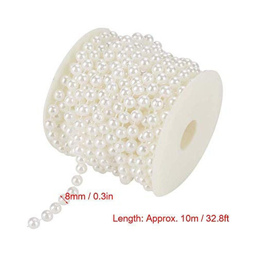 Cadena De Perlas Artificiales Con Hilo De Algodón De 10 M/ro