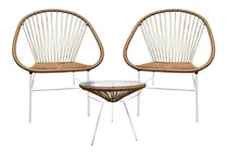 Comprar Combo 2 Sillas Acapulco Asunción + Mesa C\u002Fvidrio, Pvc-negro.