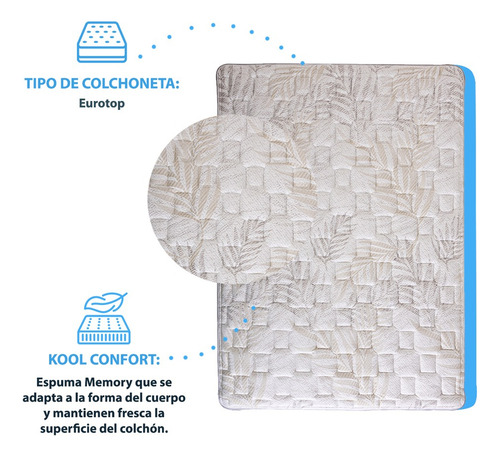 Colchón Queen Size Haus Serta Suave 34 Cm Beige