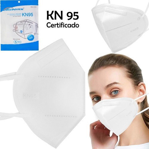 Mascarilla N95 De 3 Filtros R&g Bfe95% Pack X 5 Unidades Color Blanco