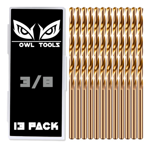 Owl Tools Brocas De Cobalto De 3/8 Pulgadas, Paquete De 13 B