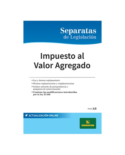 Separatas Iva - Impuesto Al Valor Agregador - Errepar