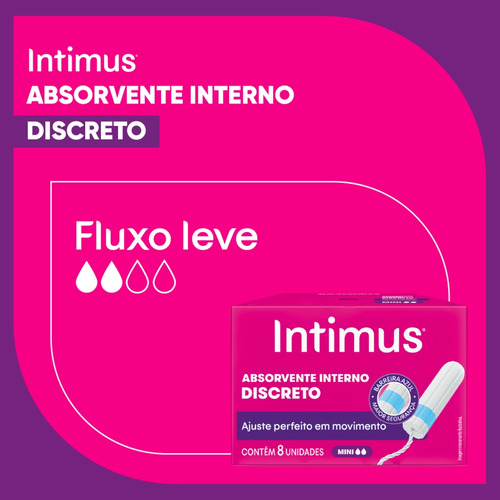 Intimus Absorvente Interno Discreto Mini Com 16 Unidades