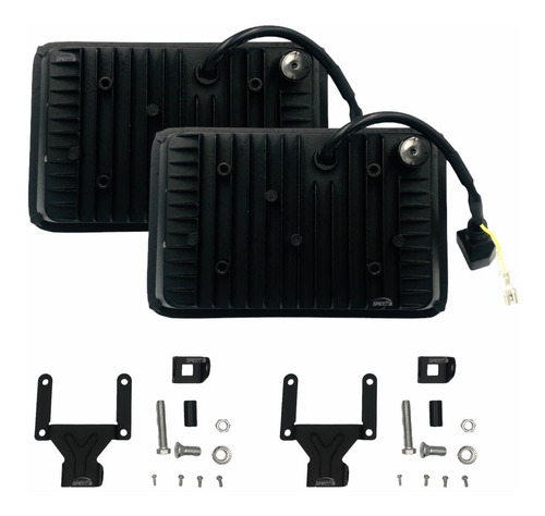 Par Faros Unidad 4x6 15 Led Cob, Arillo Alta Y Baja H4