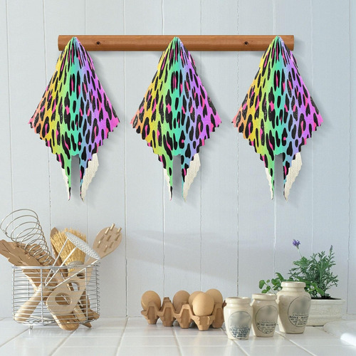 Paquete De 6 Paños De Cocina Con Estampado De Leopardo Y Arc