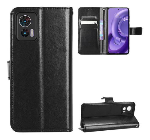 Funda Cuero Para Motorola Edge 30 Neo Negocio Estilo Flip