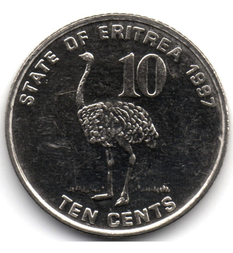 Eritrea 1997 10 Cents Avestruz