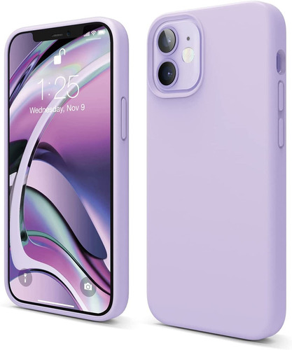 Funda Para iPhone 12 Mini, Violeta/silicona/delgada