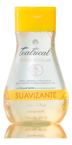 Agua Micelar Teatrical Suavizante Agua De Rosas 600ml