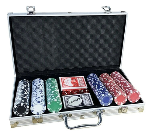 Set Poker 300 Fichas, Maletín Profesional, Juego De Poker