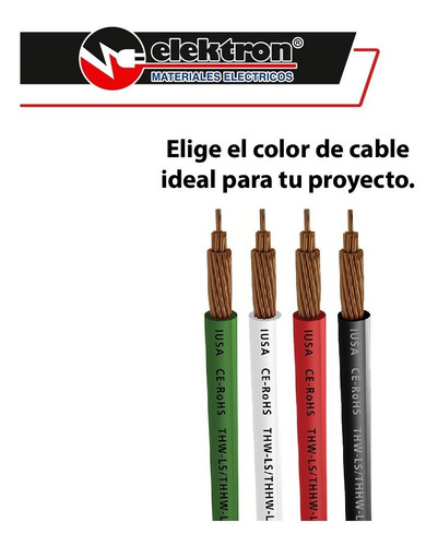 Imagen 6 de 8 de Caja 100 Mts Cable Iusa Negro Thw Cal 12 Awg 100%cobre