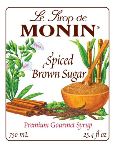 Monin Jarabes 750 Ml (vidrio) Spiced Brown Sugar