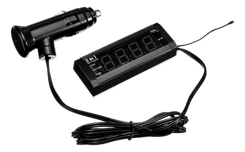 Reloj Auto 12v Brillo Automatico Con Voltimetro Termometro
