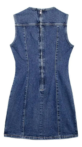 Minifalda De Mezclilla Sin Mangas Para Mujer, Verano 2024