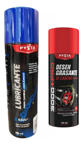 Lubricante Cadenas Moto Pinta Cadena Magico + Desengrasante