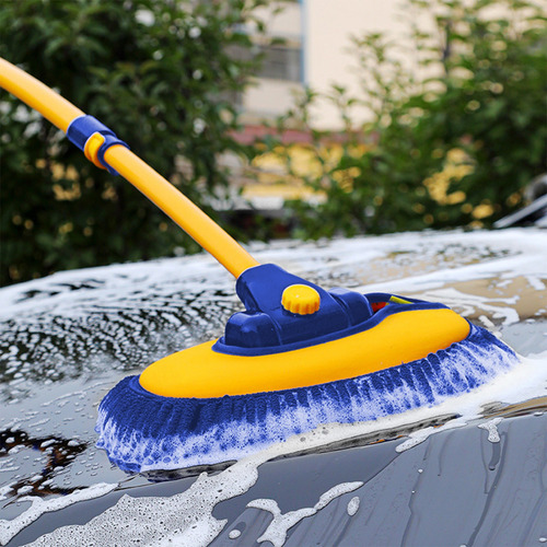 Cepillo Retráctil Y Car Wash Mop Para Lavado De Autos, Cerda