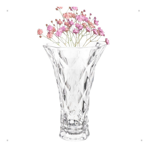 Vaso De Cristal Diamond 15x25cm