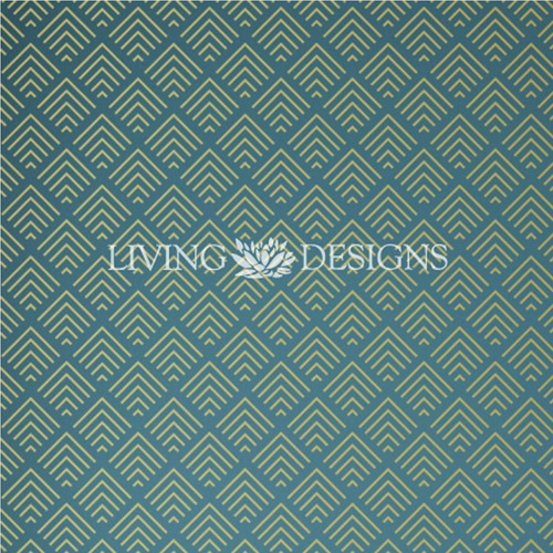 Imagen 4 de 5 de Plantilla Decorativa Angulos G F 60x85 Stencil Vinil