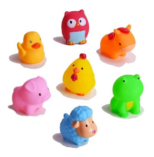 Set Animalitos Para Baño Diferentes Formas Y Texturas X5