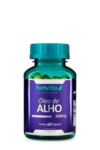 Óleo De Alho 500mg 60 Cápsulas - Fortvitta