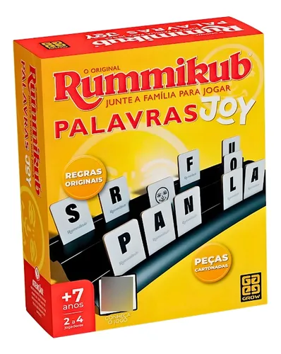 Jogo De Tabuleiro Rummikub Joy Palavras Grow