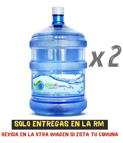 Bidon Agua Purificada 20 Lts 2 Unidades Venta Solo Rm