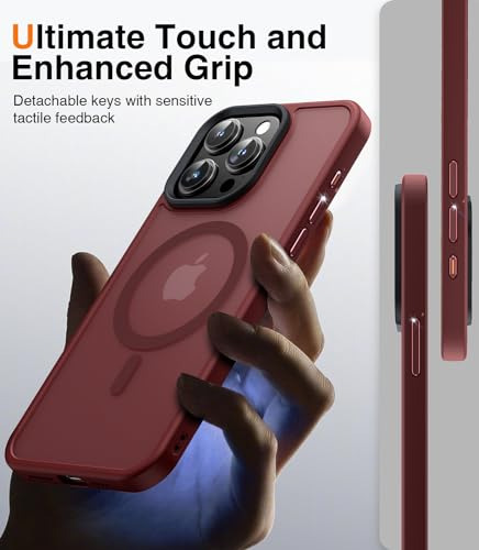 Funda Para iPhone 15 Pro Max Burgundy 6.7puLG Aluminio Aleac