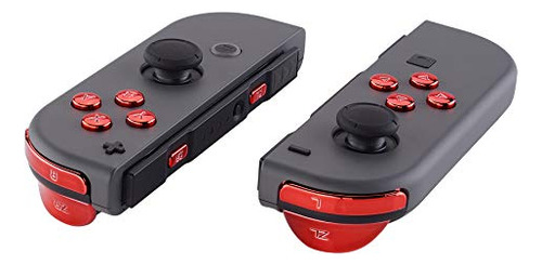 Pack Botones Extremerate Rojo Cromado Para Nintendo Switch